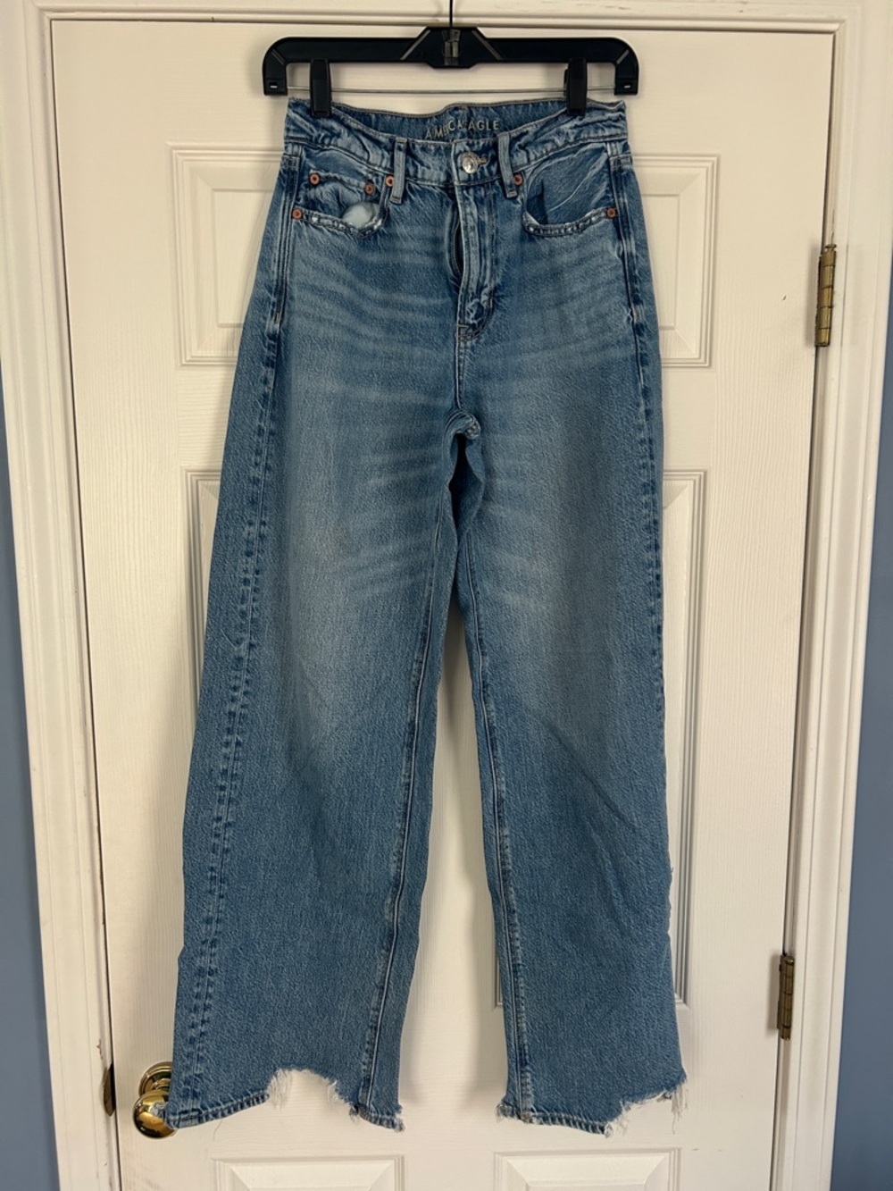 American Eagle Outfitters Light Blue Wide Leg Jeans